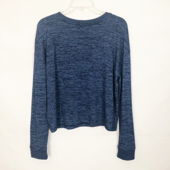Love by Gap Marled Womens Blue Crop Top/Sweater Size Medium - Picture 6 of 9